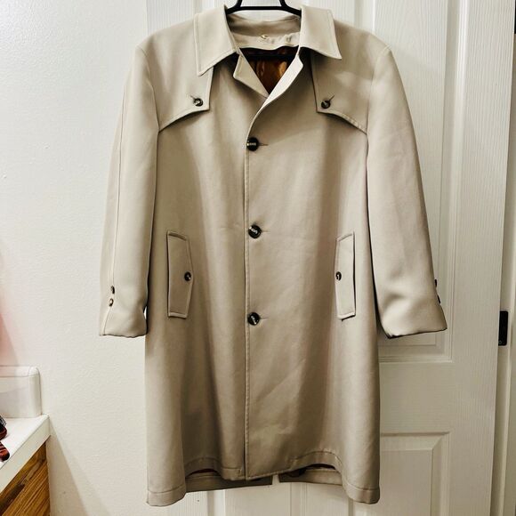 Vtg Sterlingwear of Boston Men's 44 70s Lined Coat Western Union Made USA Jacket